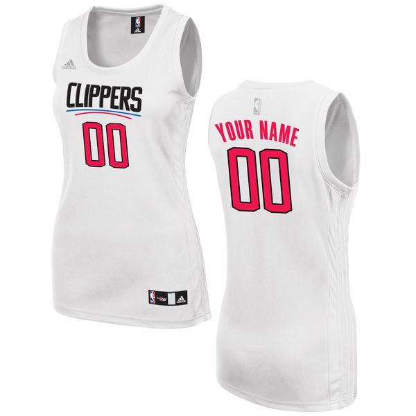 Women Los Angeles Clippers Adidas White Custom Fashion NBA Jersey
